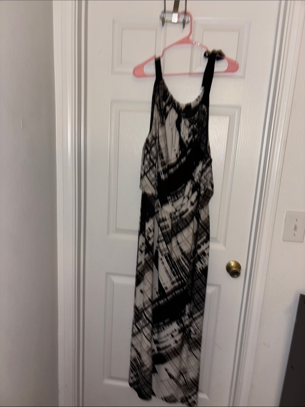 Alfani Black & White Abstract Maxi Dress